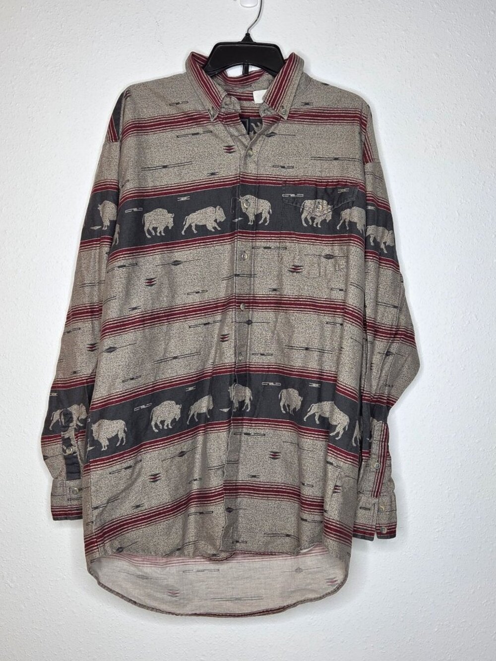 Roper Vintage Aztec Buffalo Bison Shirt 2XL